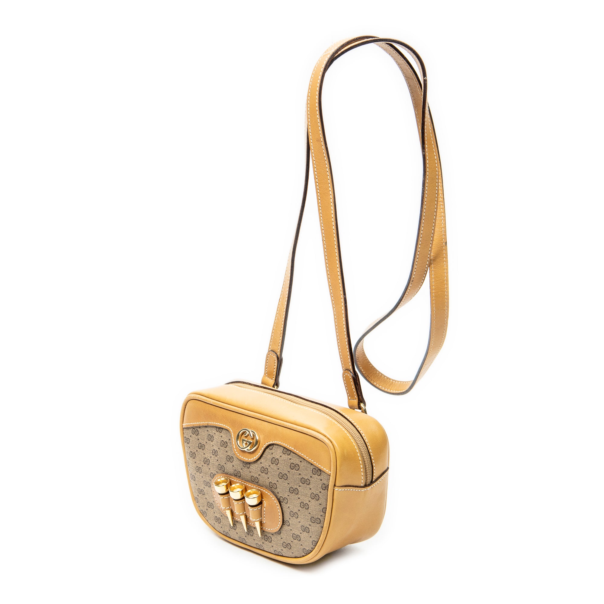 Shoulder Bag Vintage Mini Golf Crossbody Tan Microguccissima Coated Canvas