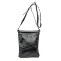 Shoulder Bag Flat Sid Crossbody Black Calfskin Leather