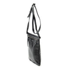 Shoulder Bag Flat Sid Crossbody Black Calfskin Leather