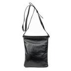 Shoulder Bag Flat Sid Crossbody Black Calfskin Leather