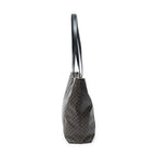 Shoulder Bag Vertical Shopping Tote Brown Macadam Coated Canvas