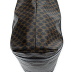 Shoulder Bag Vertical Shopping Tote Brown Macadam Coated Canvas
