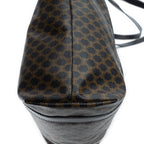 Shoulder Bag Vertical Shopping Tote Brown Macadam Coated Canvas