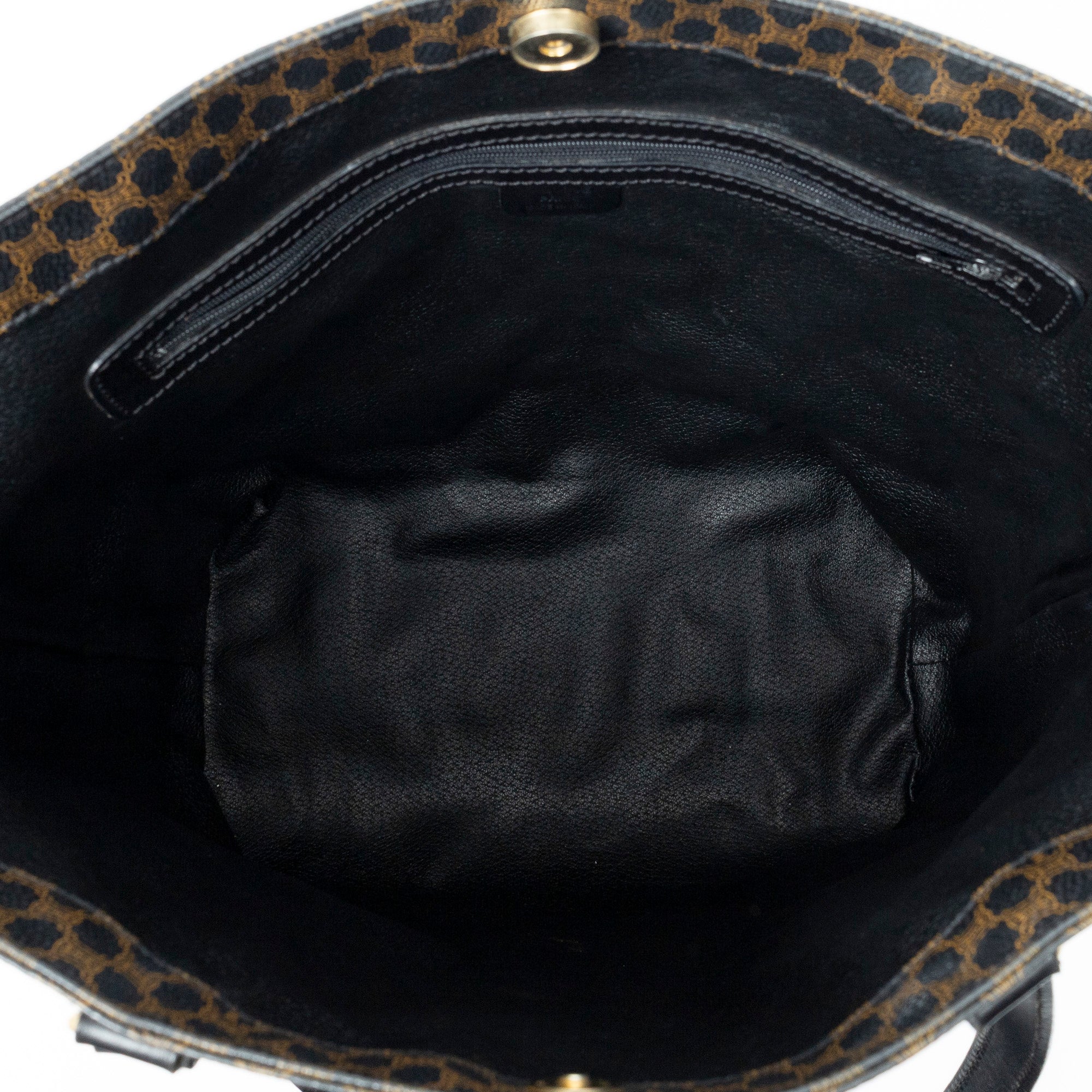 Shoulder Bag Vertical Shopping Tote Brown Macadam Coated Canvas
