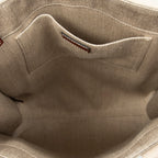 Shoulder Bag Large Woody Vertical Tote Beige Woven Canvas