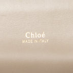 Shoulder Bag Aby Lock Chain Crossbody Taupe Goatskin Leather