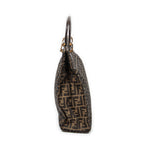 Handbag Vertical Tote Brown Zucca Canvas