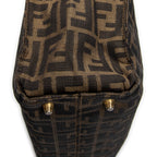 Handbag Vertical Tote Brown Zucca Canvas