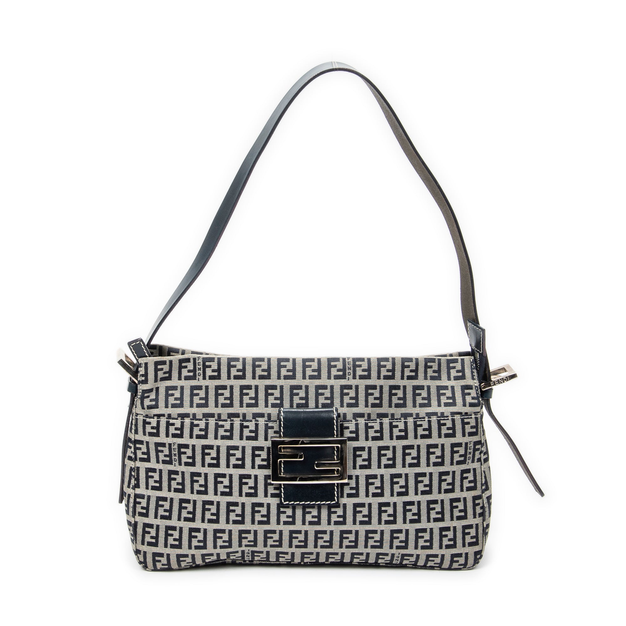 Shoulder Bag Front Slip Pocket Shoulder Tote Grey Zucchino Canvas