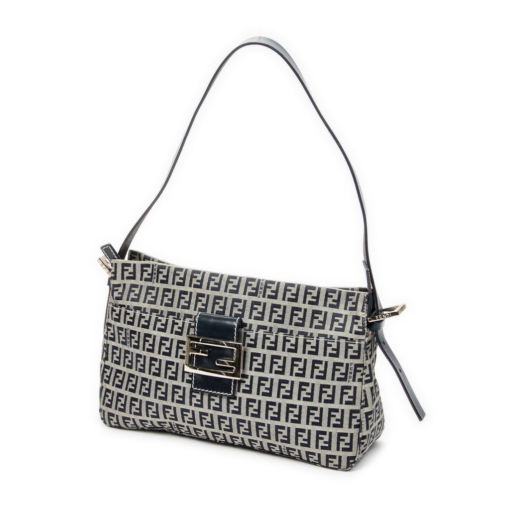 Shoulder Bag Front Slip Pocket Shoulder Tote Grey Zucchino Canvas
