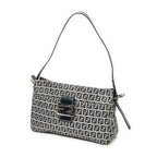 Shoulder Bag Front Slip Pocket Shoulder Tote Grey Zucchino Canvas