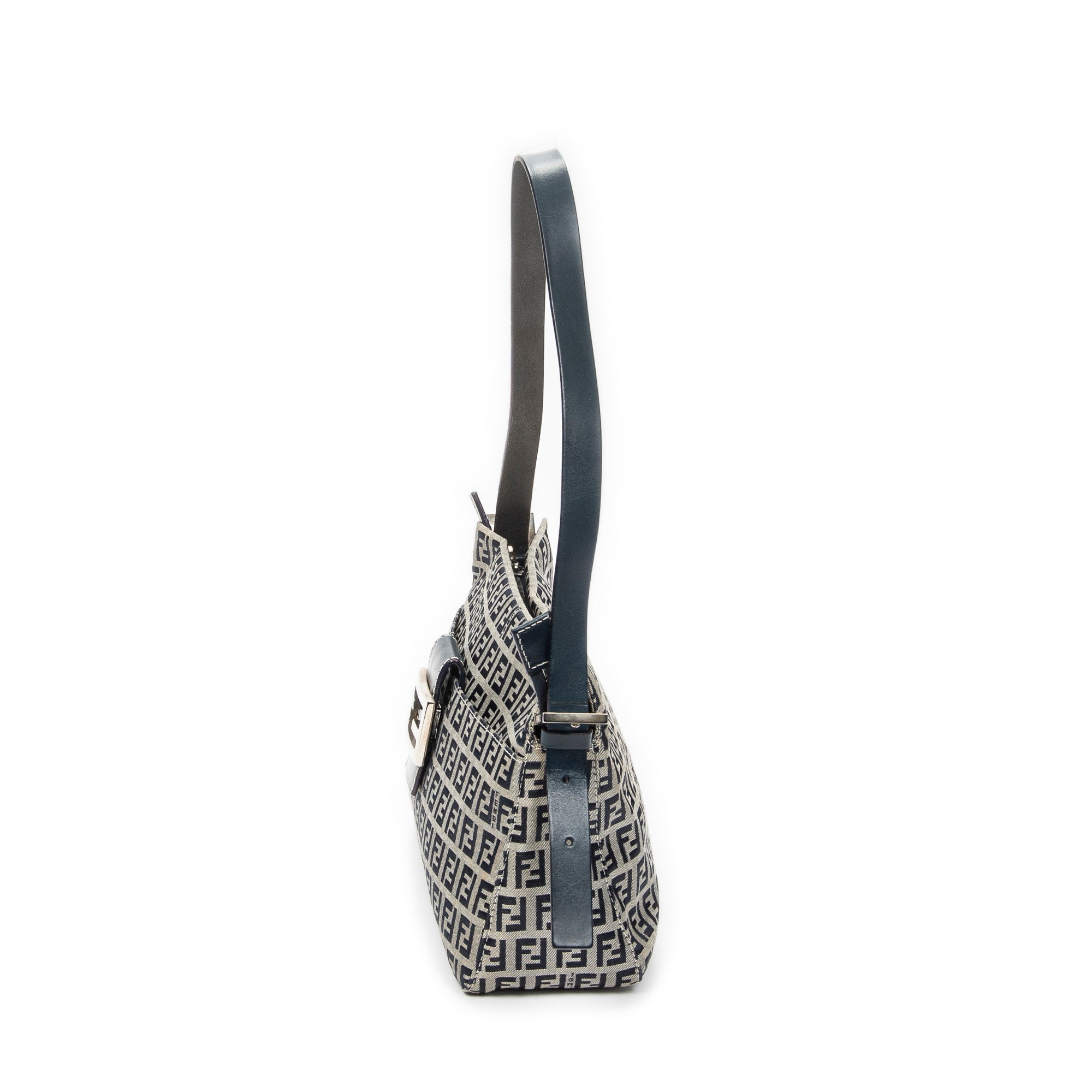 Shoulder Bag Front Slip Pocket Shoulder Tote Grey Zucchino Canvas