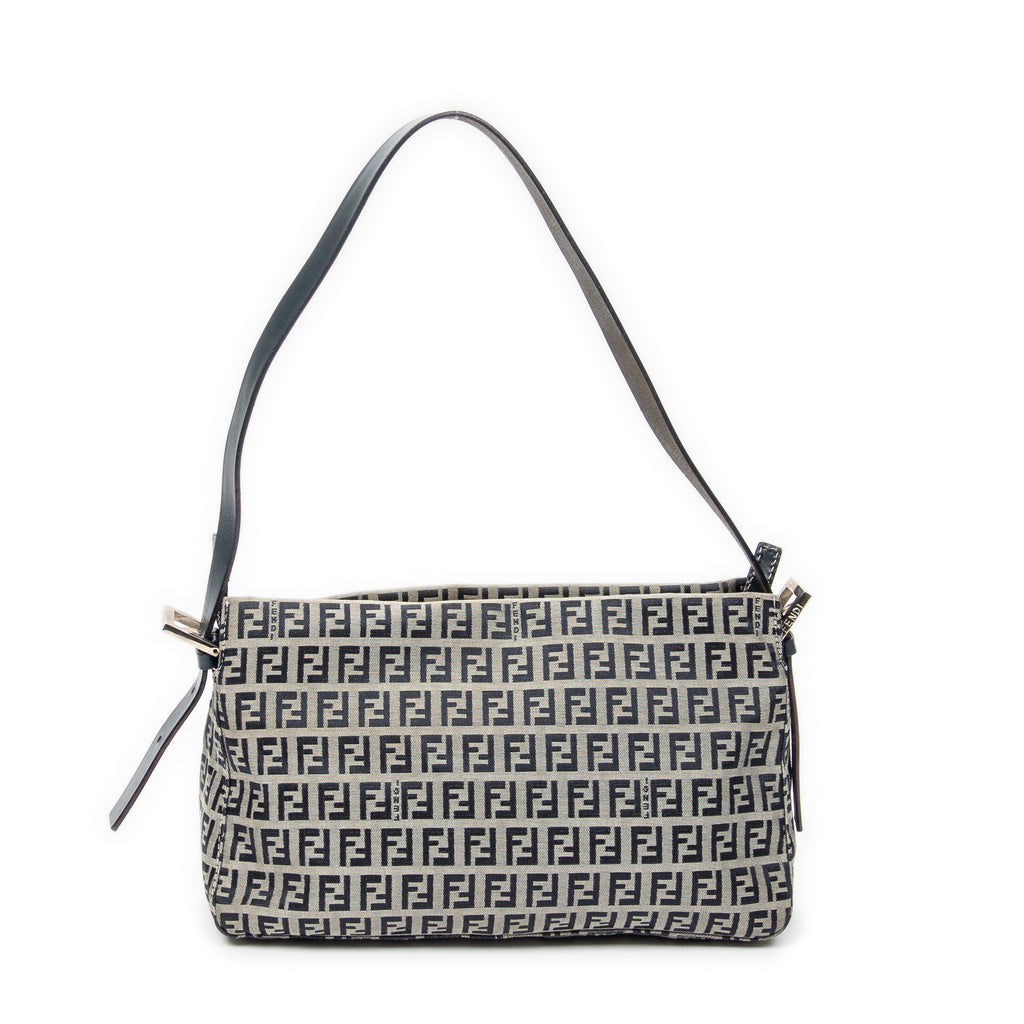 Shoulder Bag Front Slip Pocket Shoulder Tote Grey Zucchino Canvas