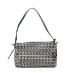 Shoulder Bag Front Slip Pocket Shoulder Tote Grey Zucchino Canvas