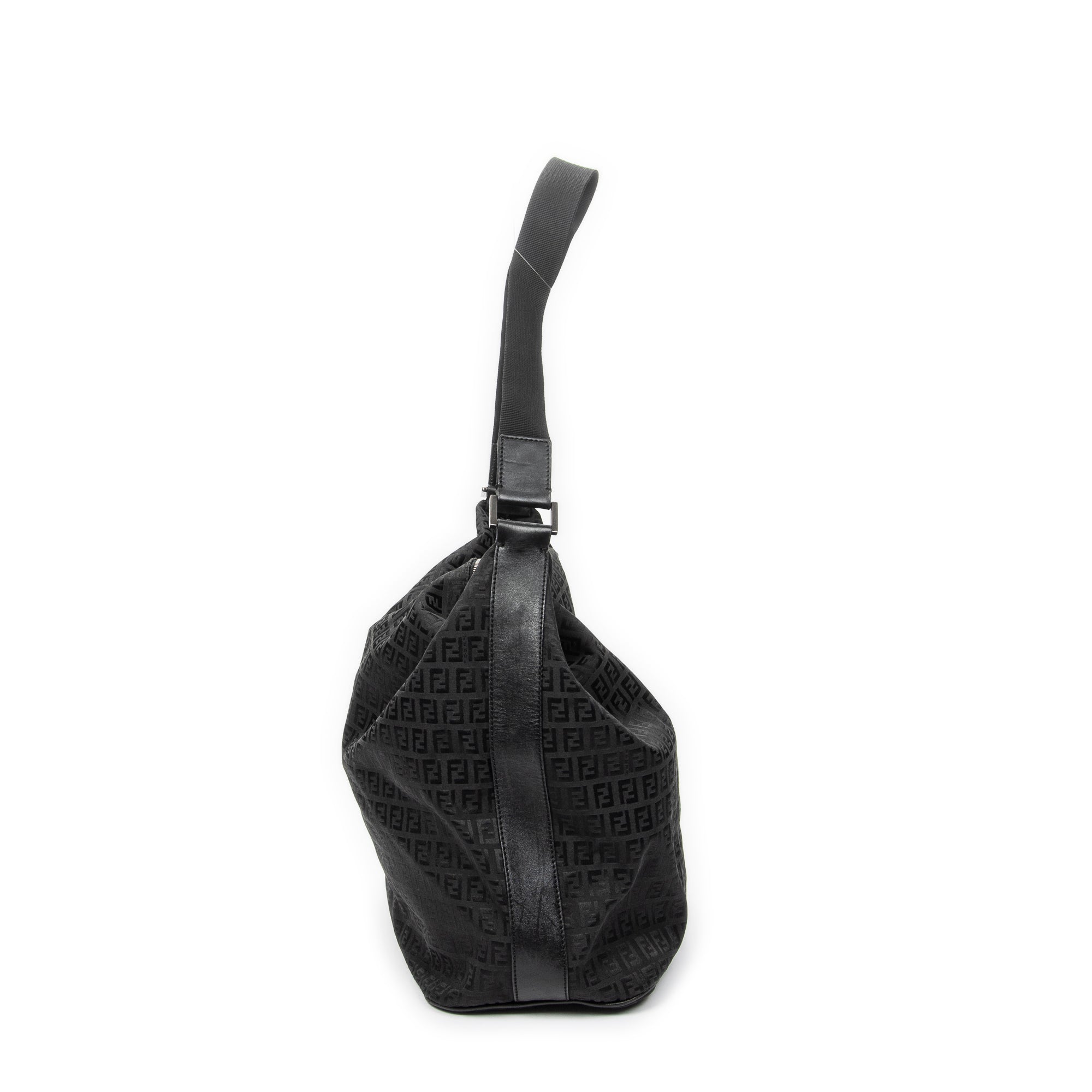 Shoulder Bag Large Zip Messenger Black Zucchino Canvas