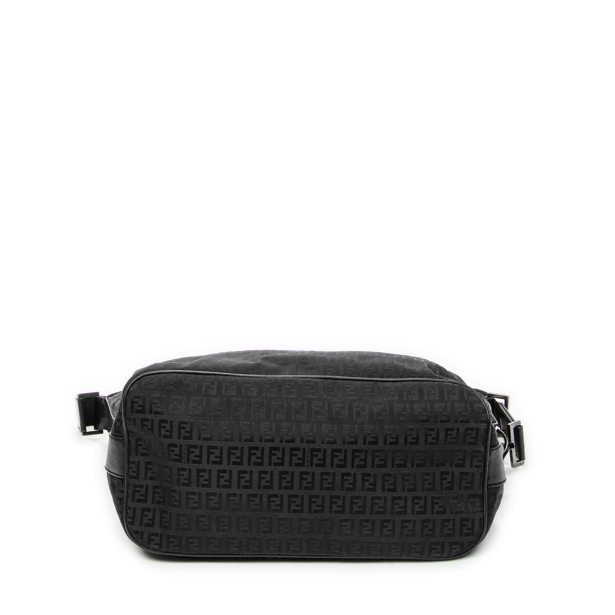 Shoulder Bag Large Zip Messenger Black Zucchino Canvas