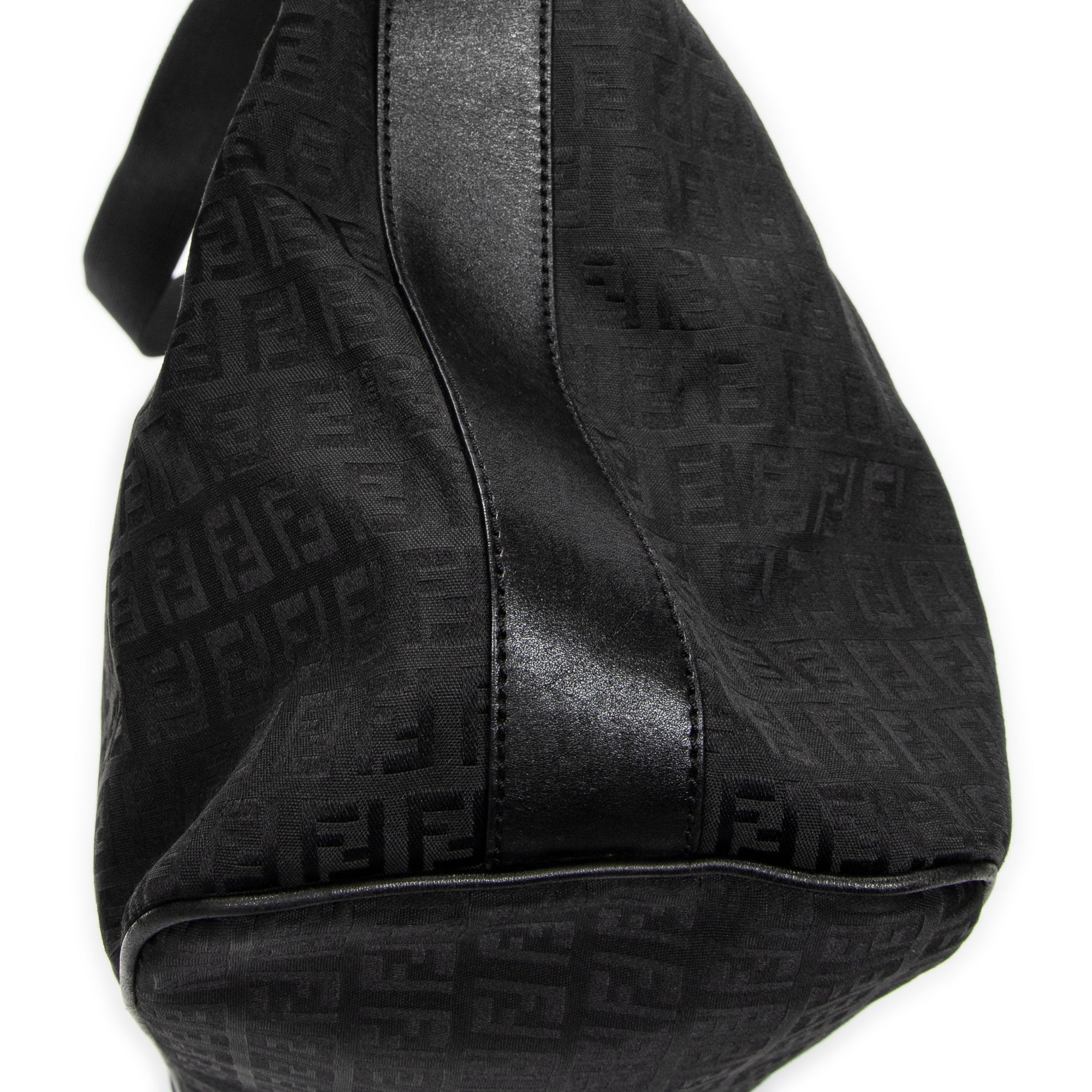 Shoulder Bag Large Zip Messenger Black Zucchino Canvas