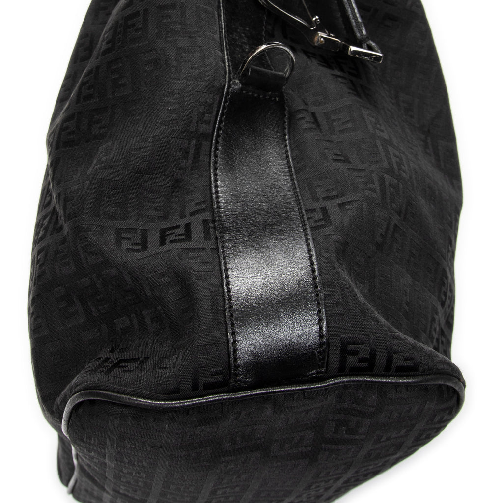 Shoulder Bag Large Zip Messenger Black Zucchino Canvas
