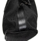 Shoulder Bag Large Zip Messenger Black Zucchino Canvas