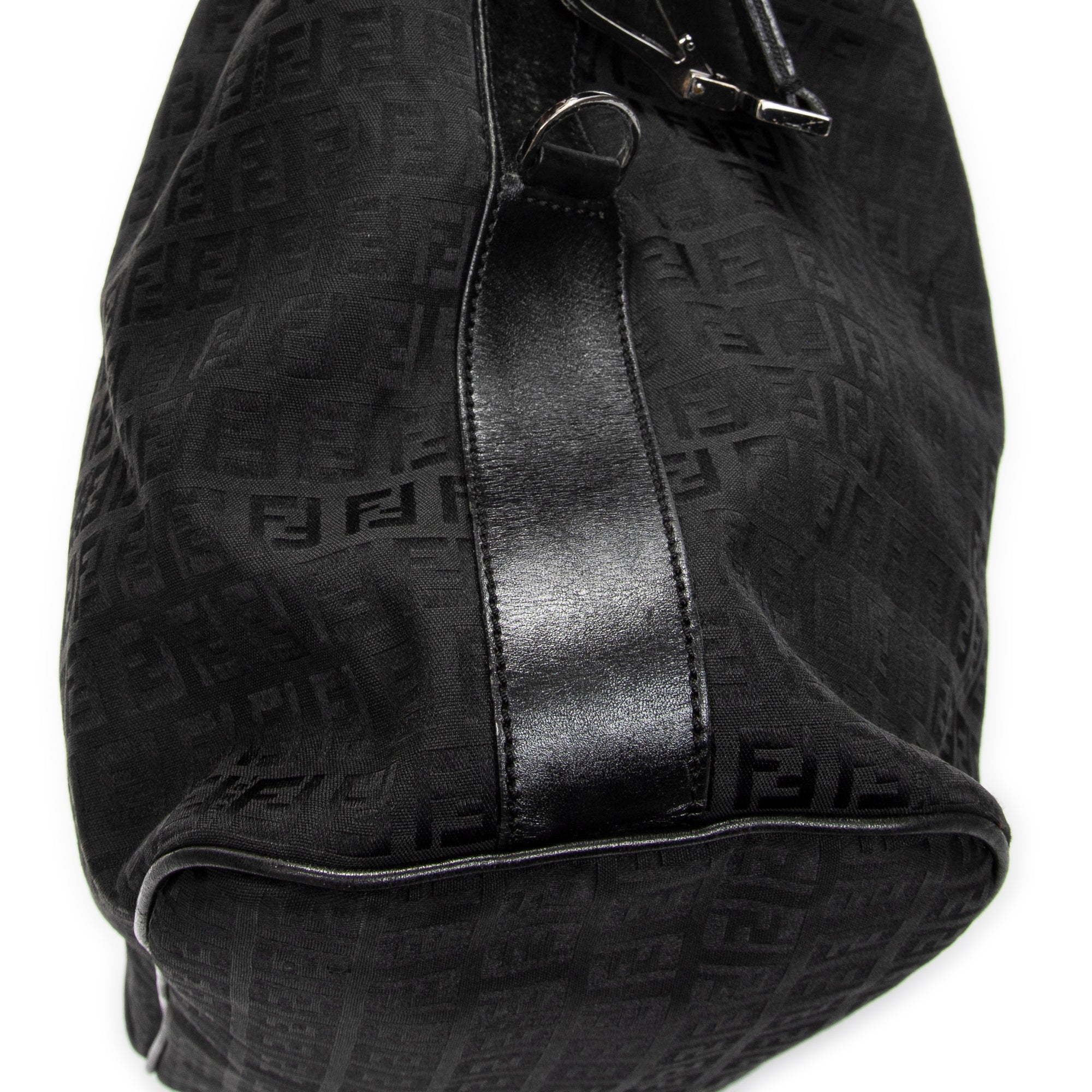 Shoulder Bag Large Zip Messenger Black Zucchino Canvas