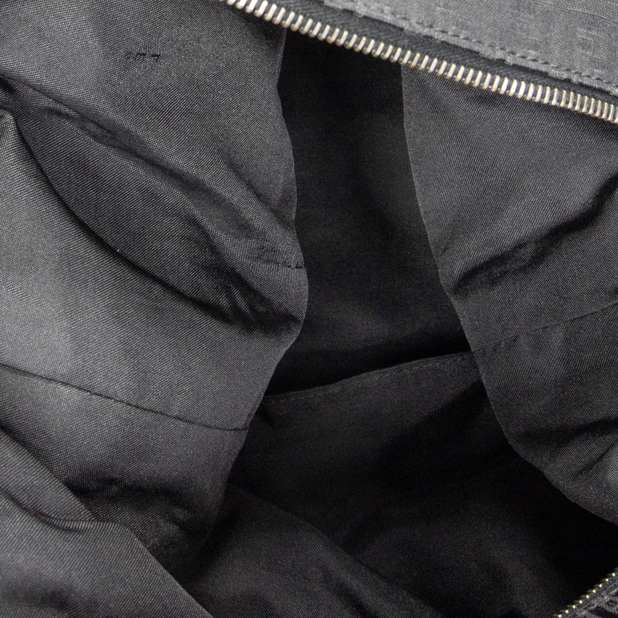 Shoulder Bag Large Zip Messenger Black Zucchino Canvas