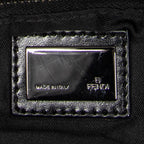 Shoulder Bag Large Zip Messenger Black Zucchino Canvas