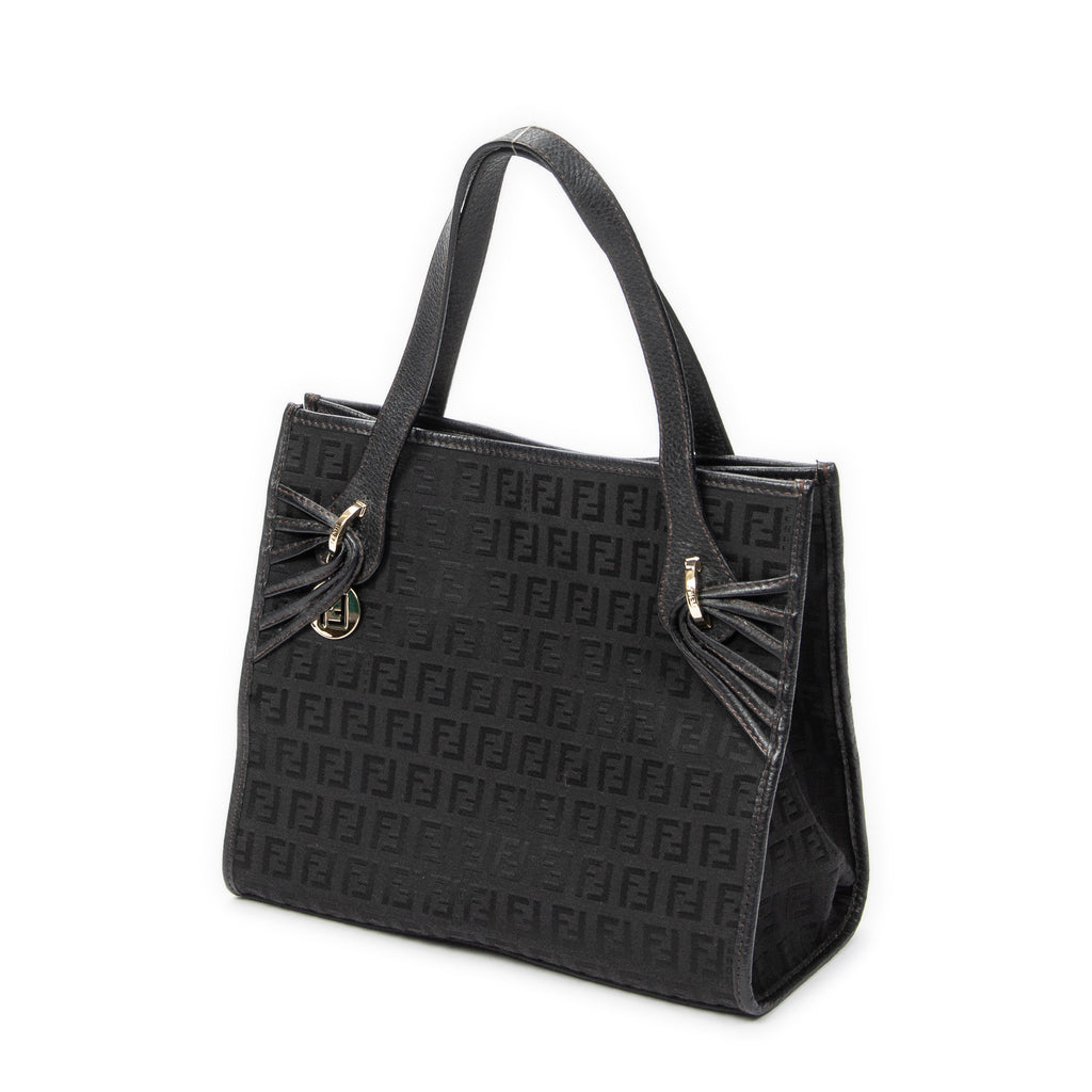 Handbag Mini Shopping Tote Black Zucchino Canvas