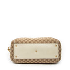 Shoulder Bag Medium Scarlett Top Handle Beige Monogrammed Canvas