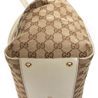 Shoulder Bag Medium Scarlett Top Handle Beige Monogrammed Canvas