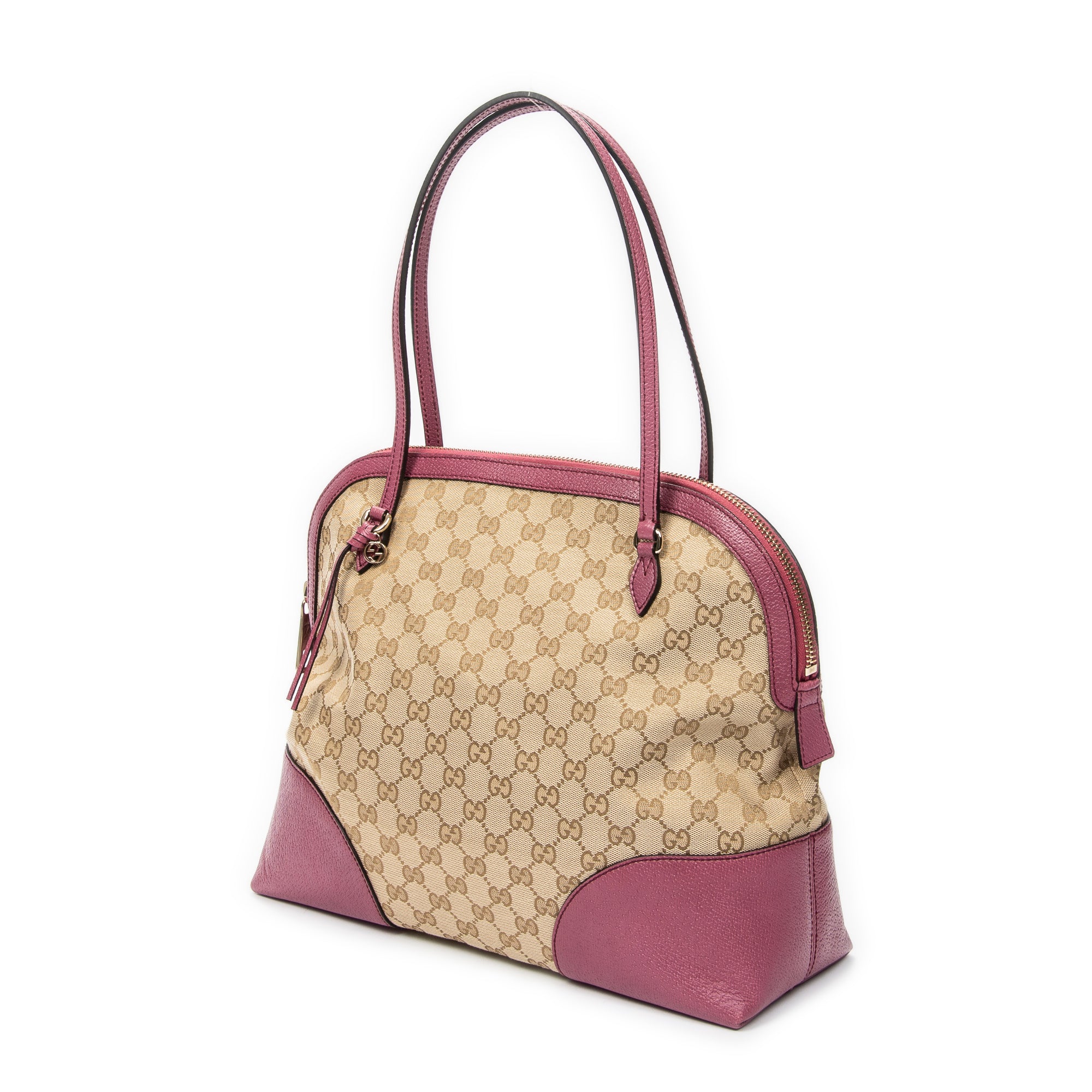 Shoulder Bag Bree Dome Tote Beige Monogrammed Canvas