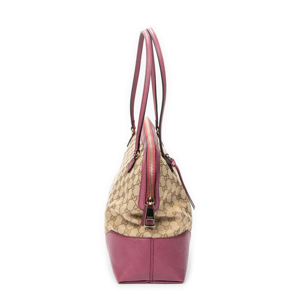 Shoulder Bag Bree Dome Tote Beige Monogrammed Canvas