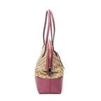 Shoulder Bag Bree Dome Tote Beige Monogrammed Canvas