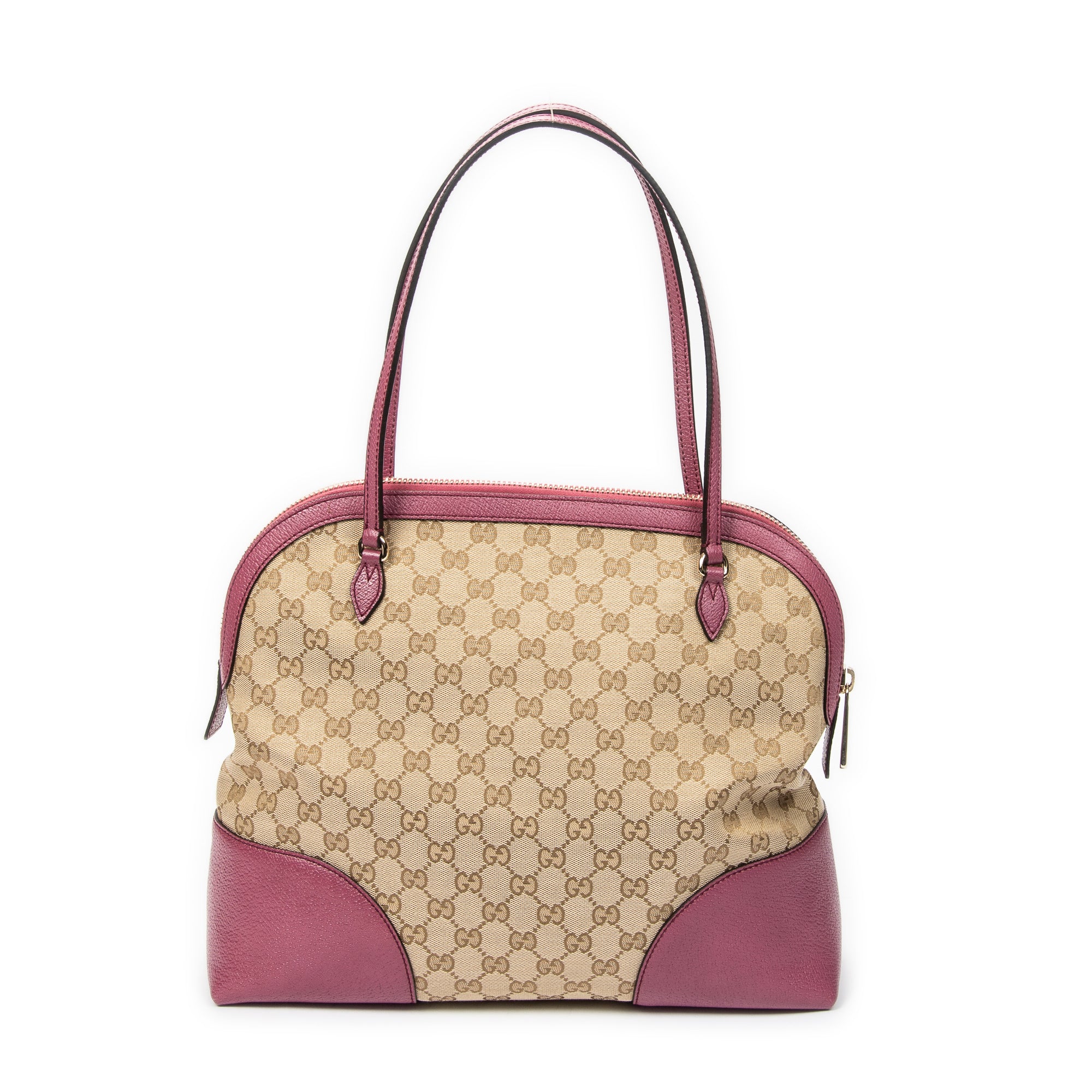 Shoulder Bag Bree Dome Tote Beige Monogrammed Canvas