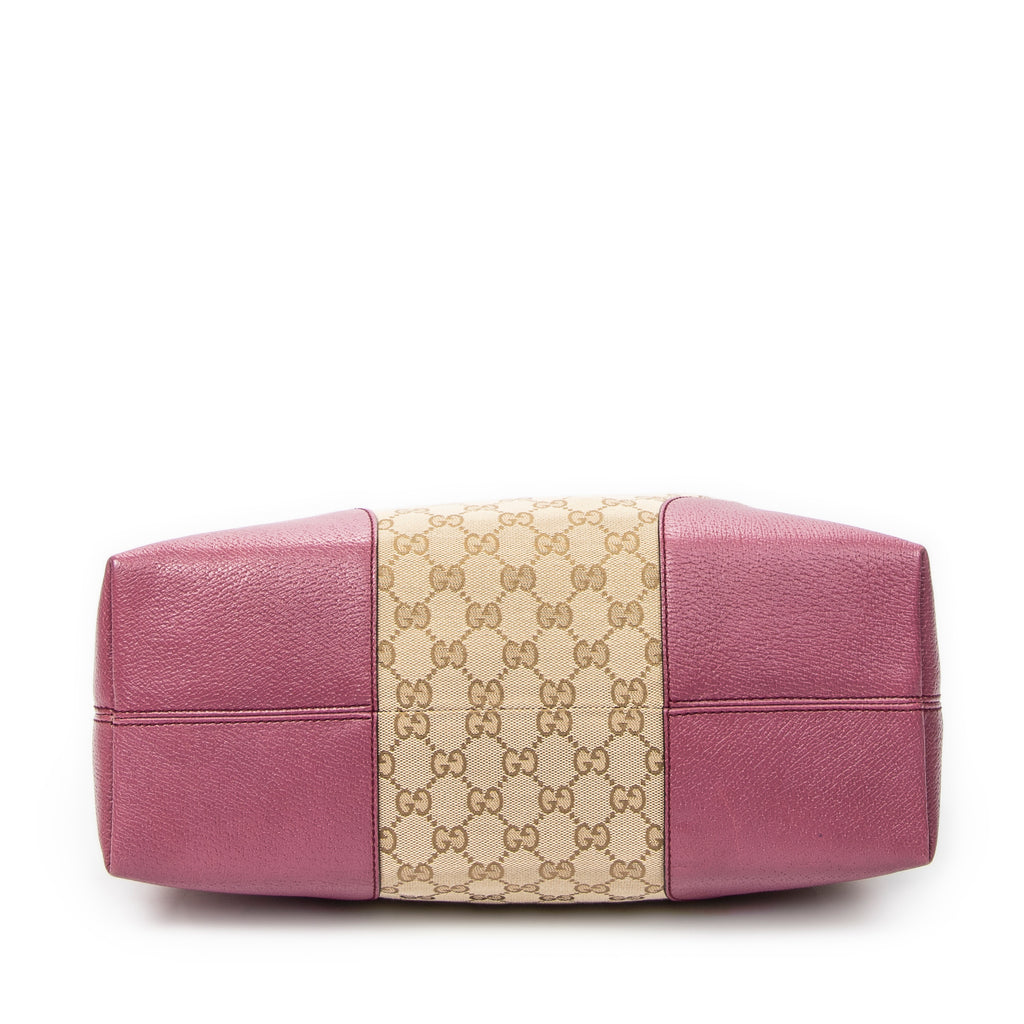 Shoulder Bag Bree Dome Tote Beige Monogrammed Canvas