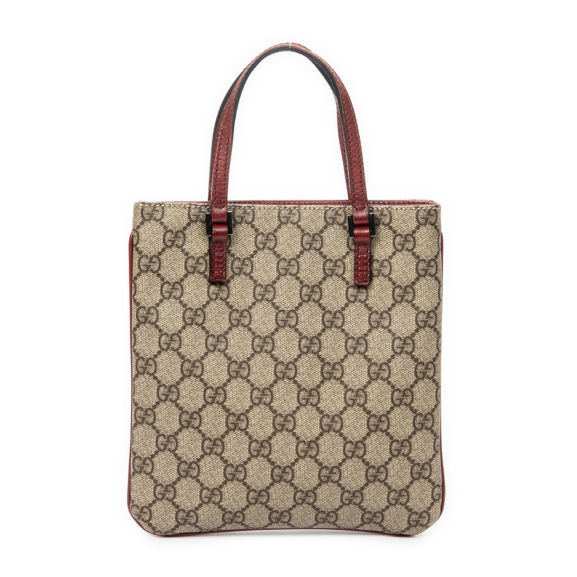 Handbag Mini Vertical Tote Beige Supreme Coated Canvas
