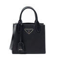 Shoulder Bag Small Square Shopping Tote Black Nylon Canvas