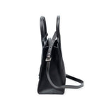 Shoulder Bag Small Square Shopping Tote Black Nylon Canvas