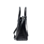 Shoulder Bag Small Square Shopping Tote Black Nylon Canvas
