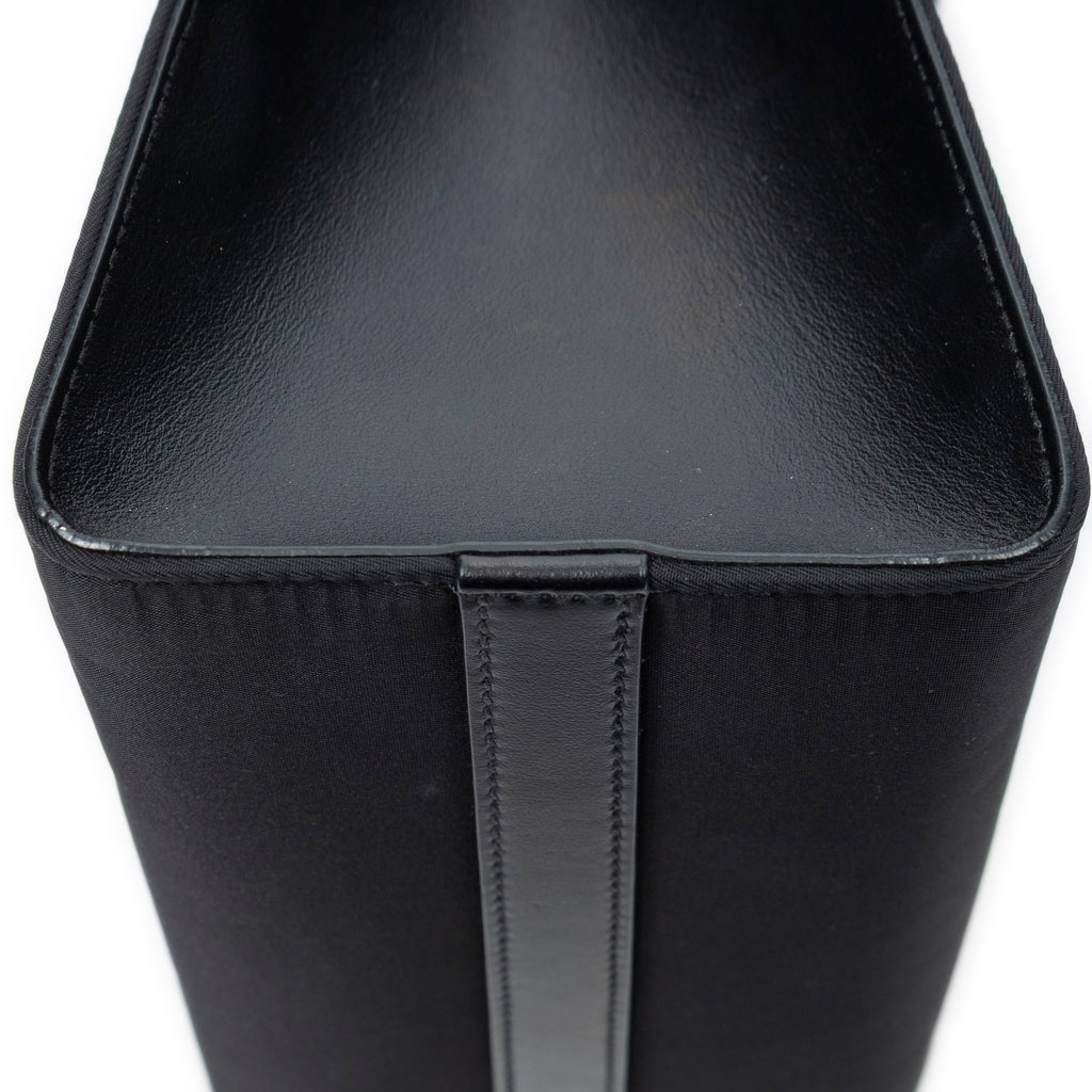 Shoulder Bag Small Square Shopping Tote Black Nylon Canvas