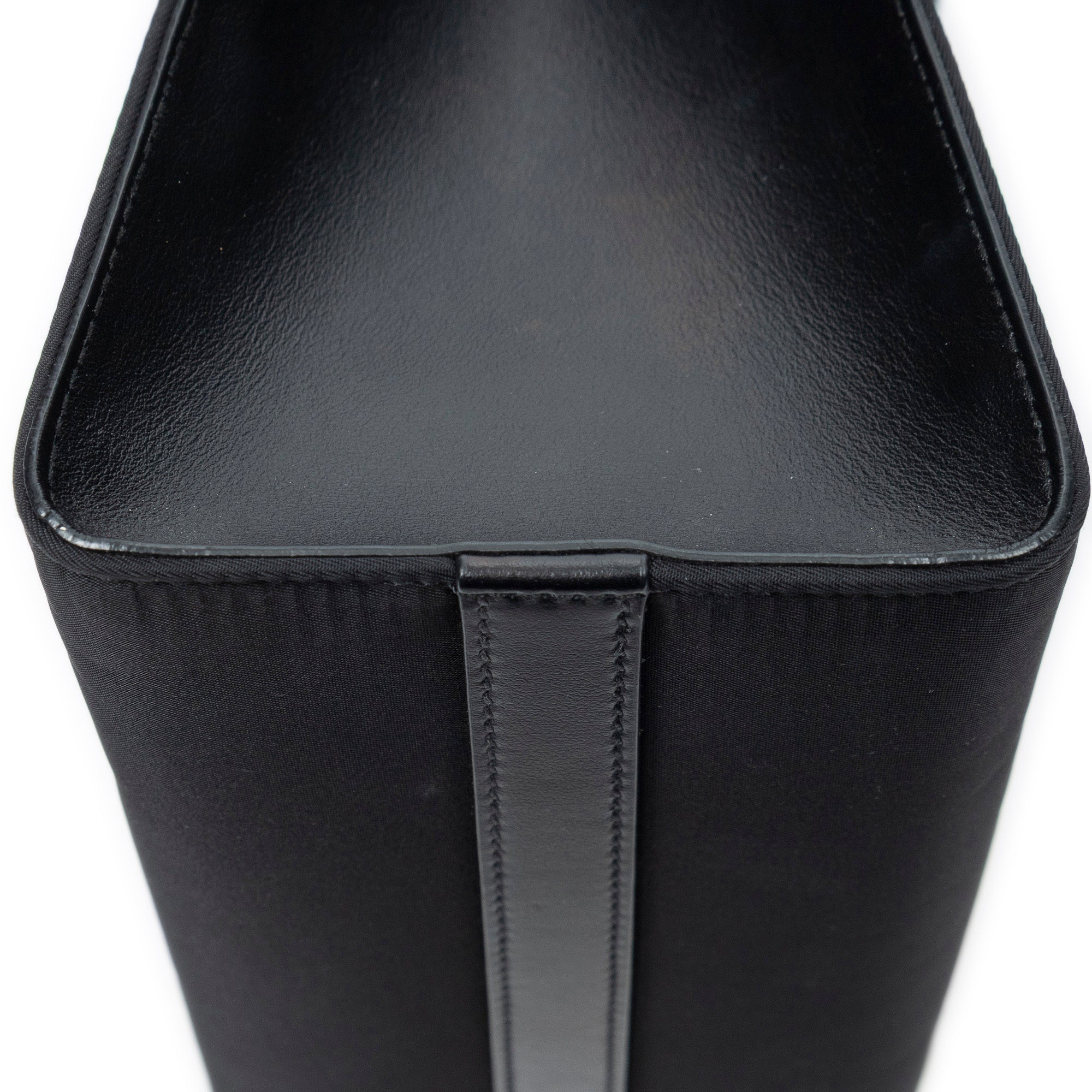Shoulder Bag Small Square Shopping Tote Black Nylon Canvas