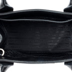 Shoulder Bag Small Square Shopping Tote Black Nylon Canvas