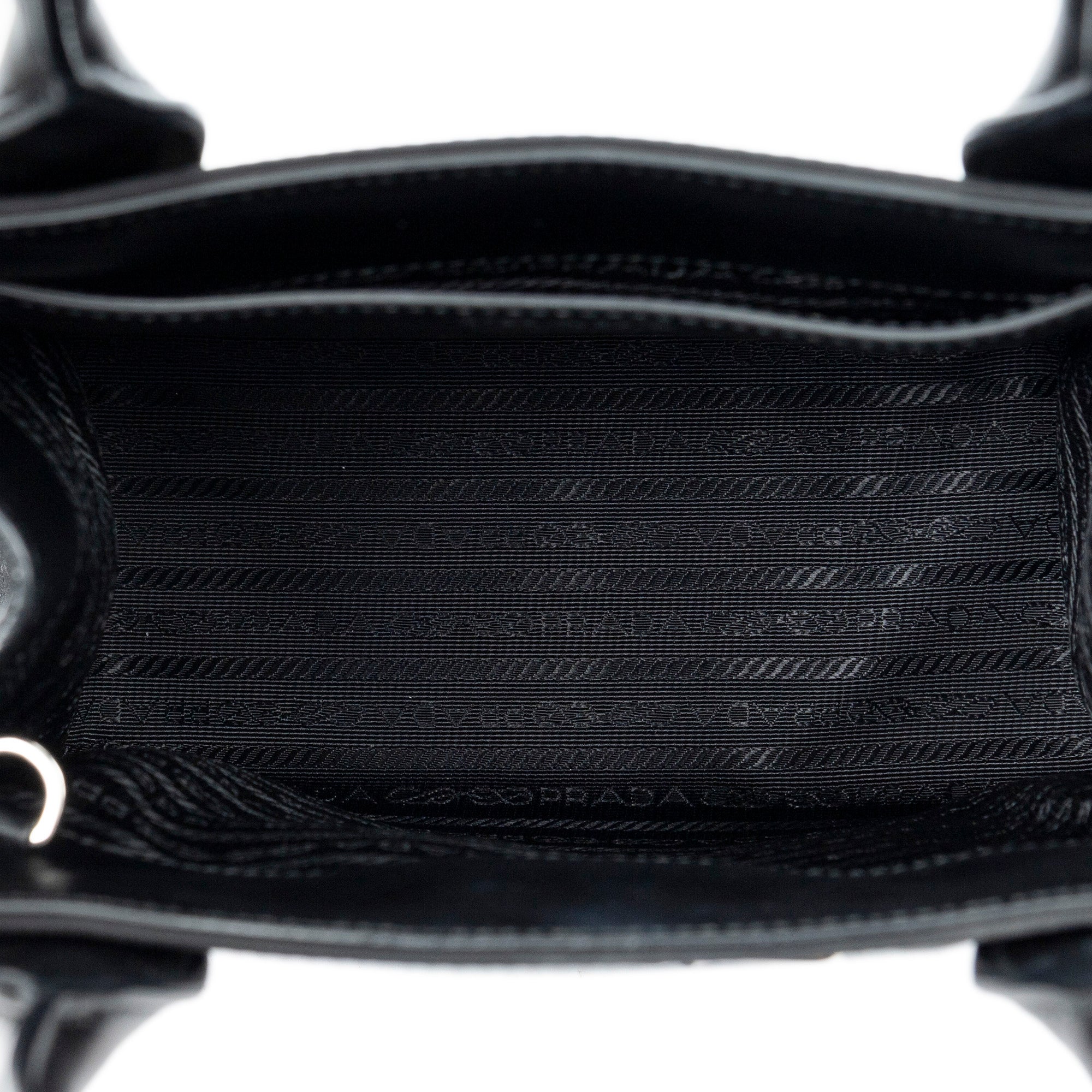 Shoulder Bag Small Square Shopping Tote Black Nylon Canvas