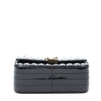 Shoulder Bag Large Vicky Chain Crossbody Black Vertical Quilted Patent Leather