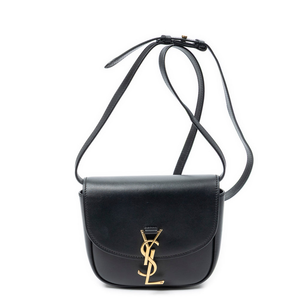 Shoulder Bag Small Kaia Crossbody Black Calfskin Leather