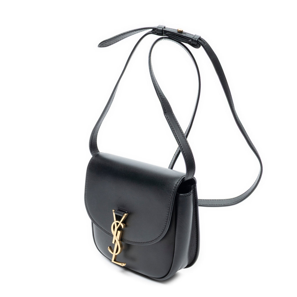 Shoulder Bag Small Kaia Crossbody Black Calfskin Leather