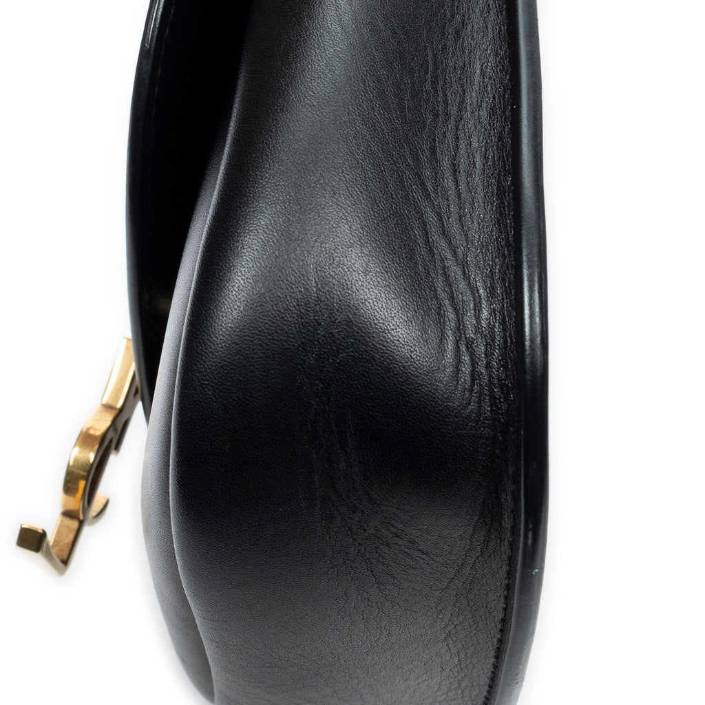 Shoulder Bag Small Kaia Crossbody Black Calfskin Leather