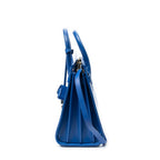 Shoulder Bag Small Sac de Jour Blue Calfskin Leather