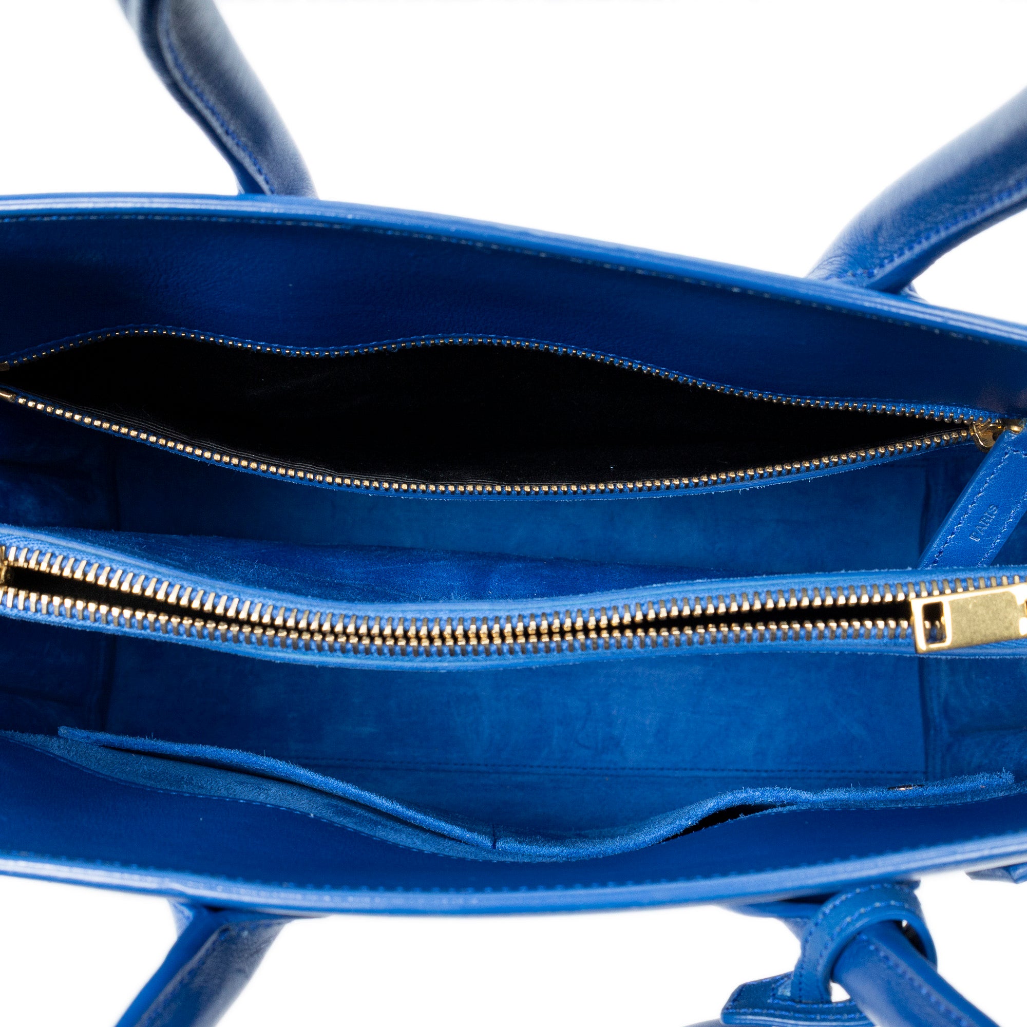 Shoulder Bag Small Sac de Jour Blue Calfskin Leather