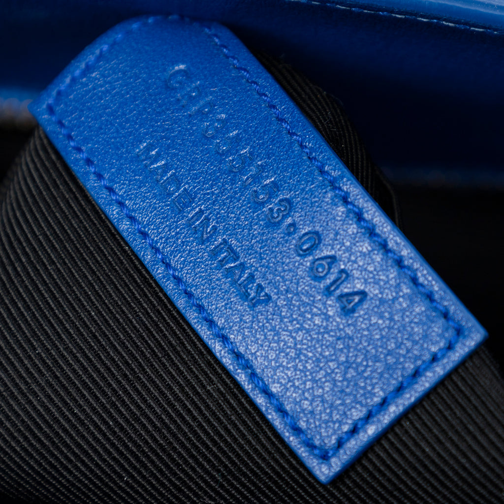 Shoulder Bag Small Sac de Jour Blue Calfskin Leather