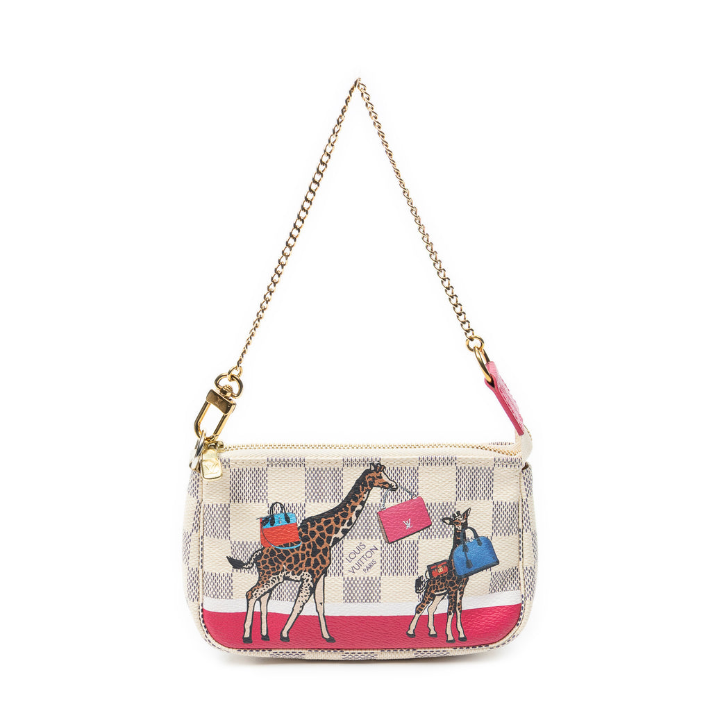 Pouch Mini Pochette Accessoires Ivory Damier Azur